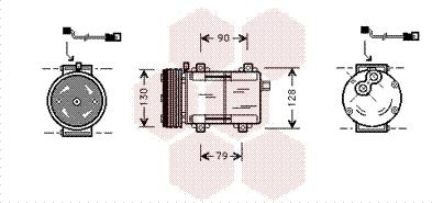 Van Wezel 1800K280 - Компрессор кондиционера unicars.by