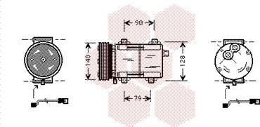 Van Wezel 1800K288 - Компрессор кондиционера unicars.by