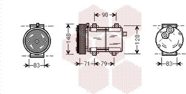 Van Wezel 1800K279 - Компрессор кондиционера unicars.by