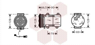 Van Wezel 1800K276 - Компрессор кондиционера unicars.by