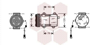 Van Wezel 1800K277 - Компрессор кондиционера unicars.by