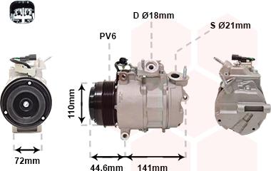 Van Wezel 1801K719 - Компрессор кондиционера unicars.by