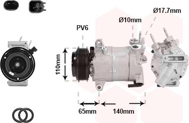 Van Wezel 1801K732 - Компрессор кондиционера unicars.by