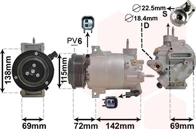 Van Wezel 1801K727 - Компрессор кондиционера unicars.by