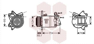 Van Wezel 1300K321 - Компрессор кондиционера unicars.by