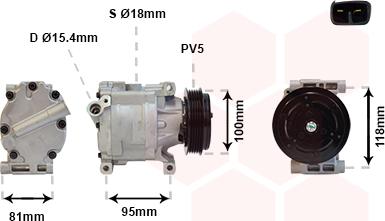 Van Wezel 1700K090 - Компрессор кондиционера unicars.by