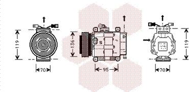 Van Wezel 1700K049 - Компрессор кондиционера unicars.by