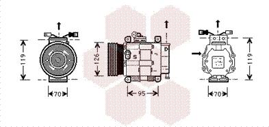 Van Wezel 1700K048 - Компрессор кондиционера unicars.by