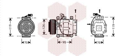 Van Wezel 1700K042 - Компрессор кондиционера unicars.by