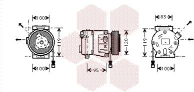 Van Wezel 1700K050 - Компрессор кондиционера unicars.by