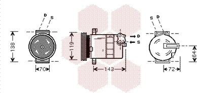 Van Wezel 1700K086 - Компрессор кондиционера unicars.by