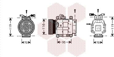 Van Wezel 1700K081 - Компрессор кондиционера unicars.by