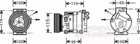 Van Wezel 1700K033 - Компрессор кондиционера unicars.by