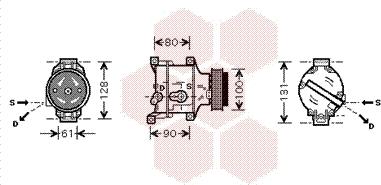 Van Wezel 1700K103 - Компрессор кондиционера unicars.by