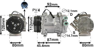 Van Wezel 1700K366 - Компрессор кондиционера unicars.by