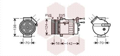 Van Wezel 1700K363 - Компрессор кондиционера unicars.by