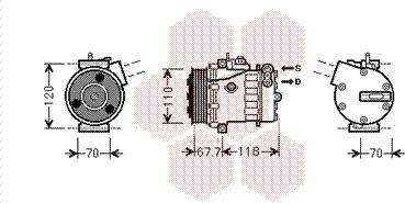 Van Wezel 1700K384 - Компрессор кондиционера unicars.by