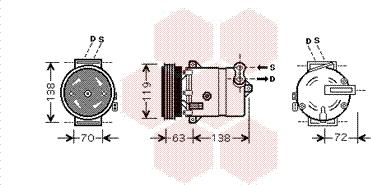 Van Wezel 1700K334 - Компрессор кондиционера unicars.by