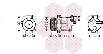 Van Wezel 1700K333 - Компрессор кондиционера unicars.by