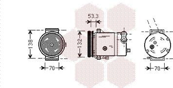 Van Wezel 8100K018 - Компрессор кондиционера unicars.by