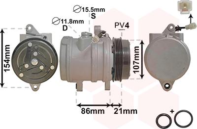 Van Wezel 8100K079 - Компрессор кондиционера unicars.by