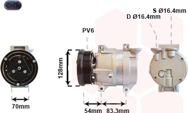 Van Wezel 8100K071 - Компрессор кондиционера unicars.by