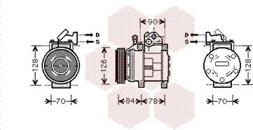 Van Wezel 8300K052 - Компрессор кондиционера unicars.by