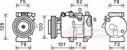 Van Wezel 8300K218 - Компрессор кондиционера unicars.by