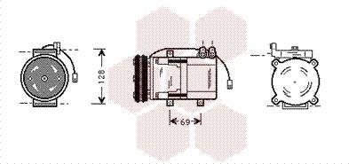 Van Wezel 8200K063 - Компрессор кондиционера unicars.by