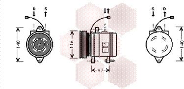 Van Wezel 8200K013 - Компрессор кондиционера unicars.by