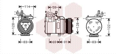 Van Wezel 8200K196 - Компрессор кондиционера unicars.by