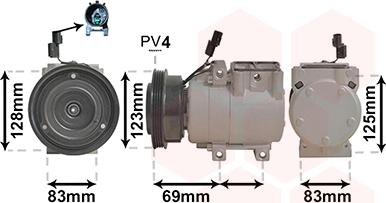 Van Wezel 8200K198 - Компрессор кондиционера unicars.by