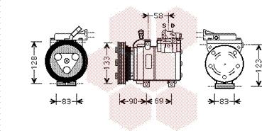 Van Wezel 8200K250 - Компрессор кондиционера unicars.by