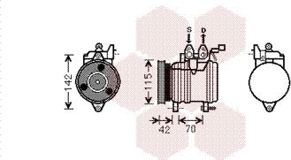 Van Wezel 8200K201 - Компрессор кондиционера unicars.by