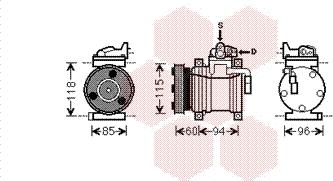 Van Wezel 8200K217 - Компрессор кондиционера unicars.by