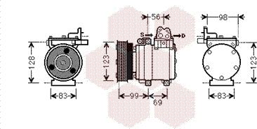 Van Wezel 8200K221 - Компрессор кондиционера unicars.by