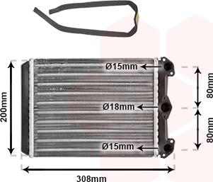 Van Wezel 30006102 - Теплообменник, отопление салона unicars.by