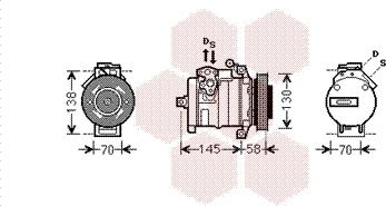 Van Wezel 3000K494 - Компрессор кондиционера unicars.by