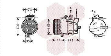 Van Wezel 3000K401 - Компрессор кондиционера unicars.by