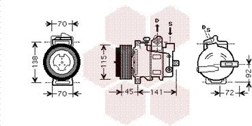 Van Wezel 3000K439 - Компрессор кондиционера unicars.by