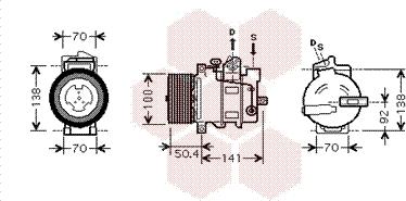 Van Wezel 3000K431 - Компрессор кондиционера unicars.by