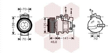 Van Wezel 3000K426 - Компрессор кондиционера unicars.by