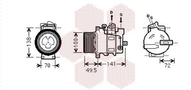 Van Wezel 3000K476 - Компрессор кондиционера unicars.by