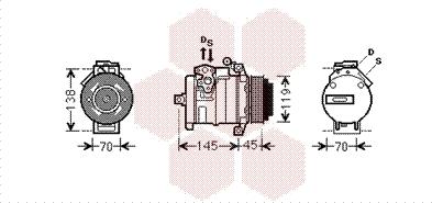 Van Wezel 3000K530 - Компрессор кондиционера unicars.by