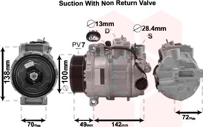 Van Wezel 3000K638 - Компрессор кондиционера unicars.by