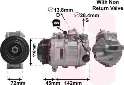 Van Wezel 3000K637 - Компрессор кондиционера unicars.by