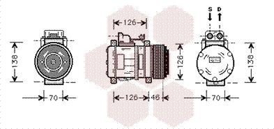 Van Wezel 3000K097 - Компрессор кондиционера unicars.by