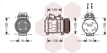 Van Wezel 3000K057 - Компрессор кондиционера unicars.by