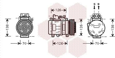 Van Wezel 3000K084 - Компрессор кондиционера unicars.by