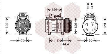 Van Wezel 3000K116 - Компрессор кондиционера unicars.by